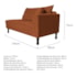 Kit Diva Recamier Azura 140cm Lado Esquerdo e 02 Poltronas Classic Suede Terracota - Amarena Móveis