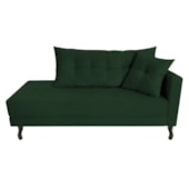 Kit Diva Recamier Azura 140cm Lado Esquerdo e 02 Poltronas Classic Suede Verde - Amarena Móveis