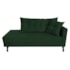 Kit Diva Recamier Azura 140cm Lado Esquerdo e 02 Poltronas Classic Suede Verde - Amarena Móveis