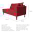Kit Diva Recamier Azura 140cm Lado Esquerdo e 02 Poltronas Classic Suede Vermelho - Amarena Móveis