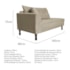 Kit Diva Recamier Azura 160cm Lado Esquerdo e 02 Poltronas Classic Suede Bege - Amarena Móveis