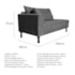 Kit Diva Recamier Azura 160cm Lado Direito e 02 Poltronas Classic Suede Cinza - Amarena Móveis