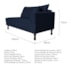 Kit Diva Recamier Azura 160cm Lado Esquerdo e 02 Poltronas Classic Suede Azul Marinho - Amarena Móveis
