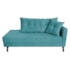 Kit Diva Recamier Azura 160cm Lado Esquerdo e 02 Poltronas Classic Suede Azul Turquesa - Amarena Móveis