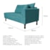 Kit Diva Recamier Azura 160cm Lado Esquerdo e 02 Poltronas Classic Suede Azul Turquesa - Amarena Móveis