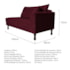 Kit Diva Recamier Azura 160cm Lado Esquerdo e 02 Poltronas Classic Suede Bordô - Amarena Móveis