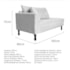 Kit Diva Recamier Azura 185cm Lado Direito e 02 Poltronas Classic Suede Branco - Amarena Móveis