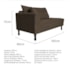 Kit Diva Recamier Azura 185cm Lado Direito e 02 Poltronas Classic Suede Marrom - Amarena Móveis