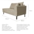 Kit Diva Recamier Azura 185cm Lado Esquerdo e 02 Poltronas Classic Suede Bege - Amarena Móveis