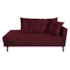 Kit Diva Recamier Azura 185cm Lado Esquerdo e 02 Poltronas Classic Suede Bordô - Amarena Móveis