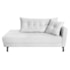 Kit Diva Recamier Azura 185cm Lado Esquerdo e 02 Poltronas Classic Suede Branco - Amarena Móveis