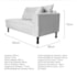 Kit Diva Recamier Azura 185cm Lado Esquerdo e 02 Poltronas Classic Suede Branco - Amarena Móveis