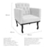 Kit Diva Recamier Azura 185cm Lado Esquerdo e 02 Poltronas Classic Suede Branco - Amarena Móveis