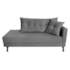 Kit Diva Recamier Azura 185cm Lado Esquerdo e 02 Poltronas Classic Suede Cinza - Amarena Móveis