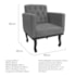 Kit Diva Recamier Azura 185cm Lado Esquerdo e 02 Poltronas Classic Suede Cinza - Amarena Móveis