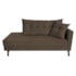 Kit Diva Recamier Azura 185cm Lado Esquerdo e 02 Poltronas Classic Suede Marrom - Amarena Móveis
