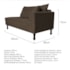 Kit Diva Recamier Azura 185cm Lado Esquerdo e 02 Poltronas Classic Suede Marrom - Amarena Móveis