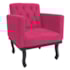 Kit Diva Recamier Azura 185cm Lado Esquerdo e 02 Poltronas Classic Suede Pink - Amarena Móveis