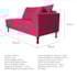 Kit Diva Recamier Azura 185cm Lado Esquerdo e 02 Poltronas Classic Suede Pink - Amarena Móveis