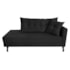 Kit Diva Recamier Azura 185cm Lado Esquerdo e 02 Poltronas Classic Suede Preto - Amarena Móveis