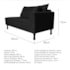 Kit Diva Recamier Azura 185cm Lado Esquerdo e 02 Poltronas Classic Suede Preto - Amarena Móveis
