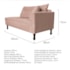 Kit Diva Recamier Azura 185cm Lado Esquerdo e 02 Poltronas Classic Suede Rosê - Amarena Móveis