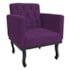 Kit Diva Recamier Azura 185cm Lado Esquerdo e 02 Poltronas Classic Suede Roxo - Amarena Móveis