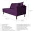 Kit Diva Recamier Azura 185cm Lado Esquerdo e 02 Poltronas Classic Suede Roxo - Amarena Móveis