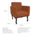 Kit Diva Recamier Azura 185cm Lado Esquerdo e 02 Poltronas Classic Suede Terracota - Amarena Móveis