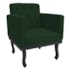 Kit Diva Recamier Azura 185cm Lado Esquerdo e 02 Poltronas Classic Suede Verde - Amarena Móveis