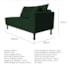 Kit Diva Recamier Azura 185cm Lado Esquerdo e 02 Poltronas Classic Suede Verde - Amarena Móveis