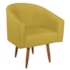 Kit Diva Recamier Heitor 140cm Lado Direito e 02 Poltronas Luiza Suede Amarelo - Amarena Móveis