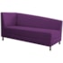 Kit Diva Recamier Heitor 140cm Lado Direito e 02 Poltronas Luiza Suede Roxo - Amarena Móveis