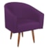 Kit Diva Recamier Heitor 140cm Lado Direito e 02 Poltronas Luiza Suede Roxo - Amarena Móveis