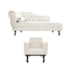 Kit Diva Recamier Juliana 120cm Lado Direito e 01 Poltrona Classic Corano Bege - Amarena Móveis
