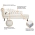 Kit Diva Recamier Juliana 120cm Lado Direito e 01 Poltrona Classic Corano Bege - Amarena Móveis