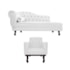 Kit Diva Recamier Juliana 120cm Lado Direito e 01 Poltrona Classic Corano Branco - Amarena Móveis