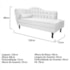 Kit Diva Recamier Juliana 120cm Lado Direito e 01 Poltrona Classic Corano Branco - Amarena Móveis