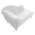 Kit Diva Recamier Juliana 120cm Lado Direito e 01 Poltrona Classic Corano Branco - Amarena Móveis