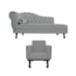 Kit Diva Recamier Juliana 120cm Lado Direito e 01 Poltrona Classic Corano Cinza - Amarena Móveis