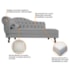 Kit Diva Recamier Juliana 120cm Lado Direito e 01 Poltrona Classic Corano Cinza - Amarena Móveis