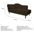 Kit Diva Recamier Juliana 120cm Lado Direito e 01 Poltrona Classic Corano Marrom - Amarena Móveis