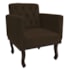 Kit Diva Recamier Juliana 120cm Lado Direito e 01 Poltrona Classic Corano Marrom - Amarena Móveis