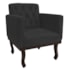 Kit Diva Recamier Juliana 120cm Lado Direito e 01 Poltrona Classic Corano Preto - Amarena Móveis