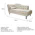 Kit Diva Recamier Juliana 120cm Lado Direito e 1 Poltrona Classic Linho Bege - Amarena Móveis
