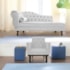 Kit Diva Recamier Juliana 120cm Lado Direito e 1 Poltrona Classic Suede Branco - Amarena Móveis