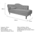 Kit Diva Recamier Juliana 120cm Lado Direito e 2 Poltronas Classic Corano Cinza - Amarena Móveis