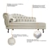 Kit Diva Recamier Juliana 120cm Lado Direito e 2 Poltronas Classic Linho Bege