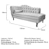 Kit Diva Recamier Juliana 120cm Lado Direito e 2 Poltronas Classic Linho Cinza Claro - Amarena Móveis