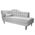 Kit Diva Recamier Juliana 120cm Lado Direito e 2 Poltronas Classic Linho Cinza Claro - Amarena Móveis